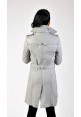 Dámsky kožený kabát 1293 grey